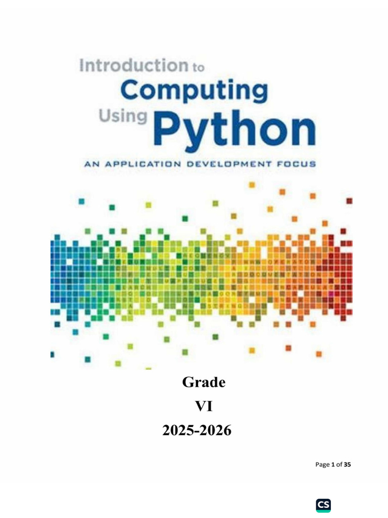 Python Handouts(Grade VI) | PDF