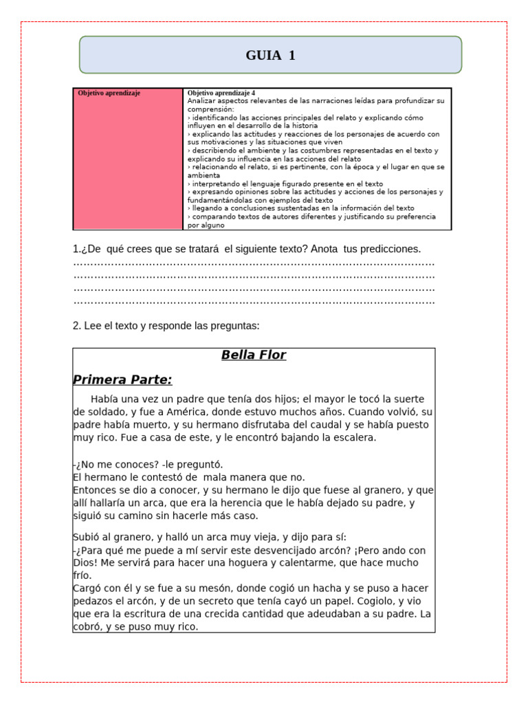 GUIA1 Bella Flor | PDF