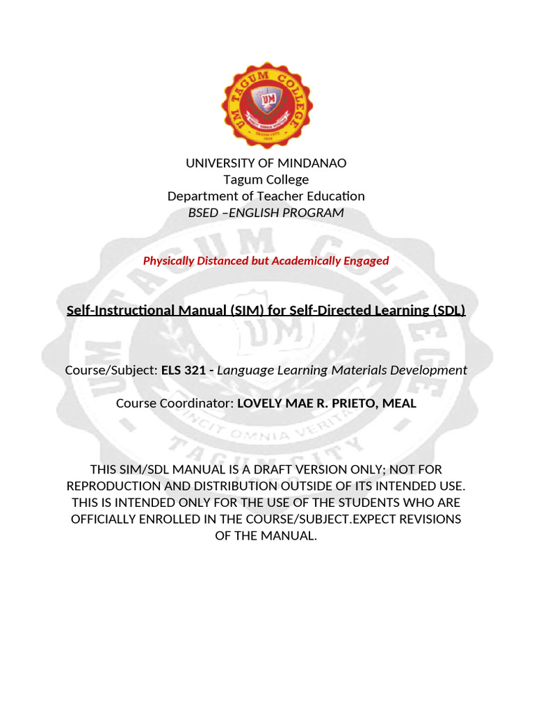 Elt-321 Sim | PDF | Learning | Multimedia