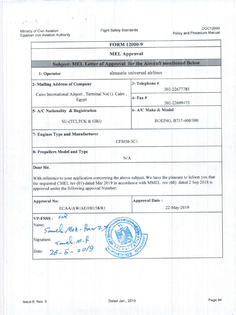 B737 MEL Rev 01 Mar. 2019 Final | PDF | Visual Flight Rules ...