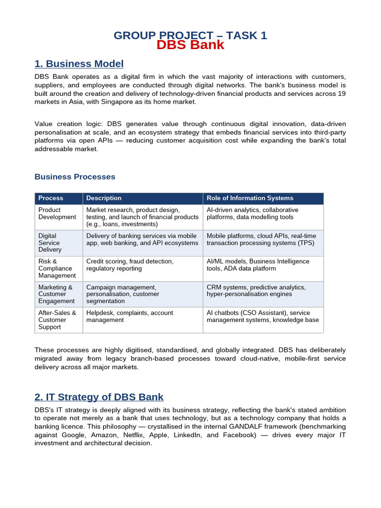 DBS Group Report | PDF | Enterprise Resource Planning | Artificial ...