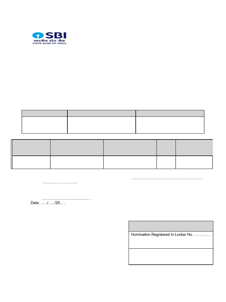Text Nomination Form SL1 (2) | PDF | Banks | Banking