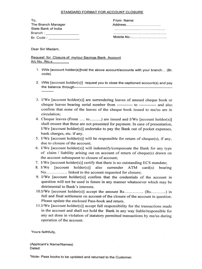 Acount Closer Form (2) | PDF