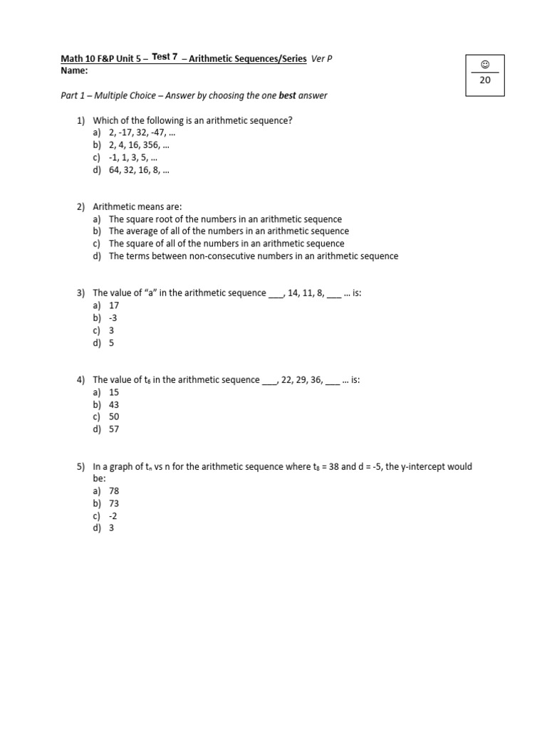 Math10 FP Practice Test 7 With KEY | PDF | Theoretical Computer Science ...
