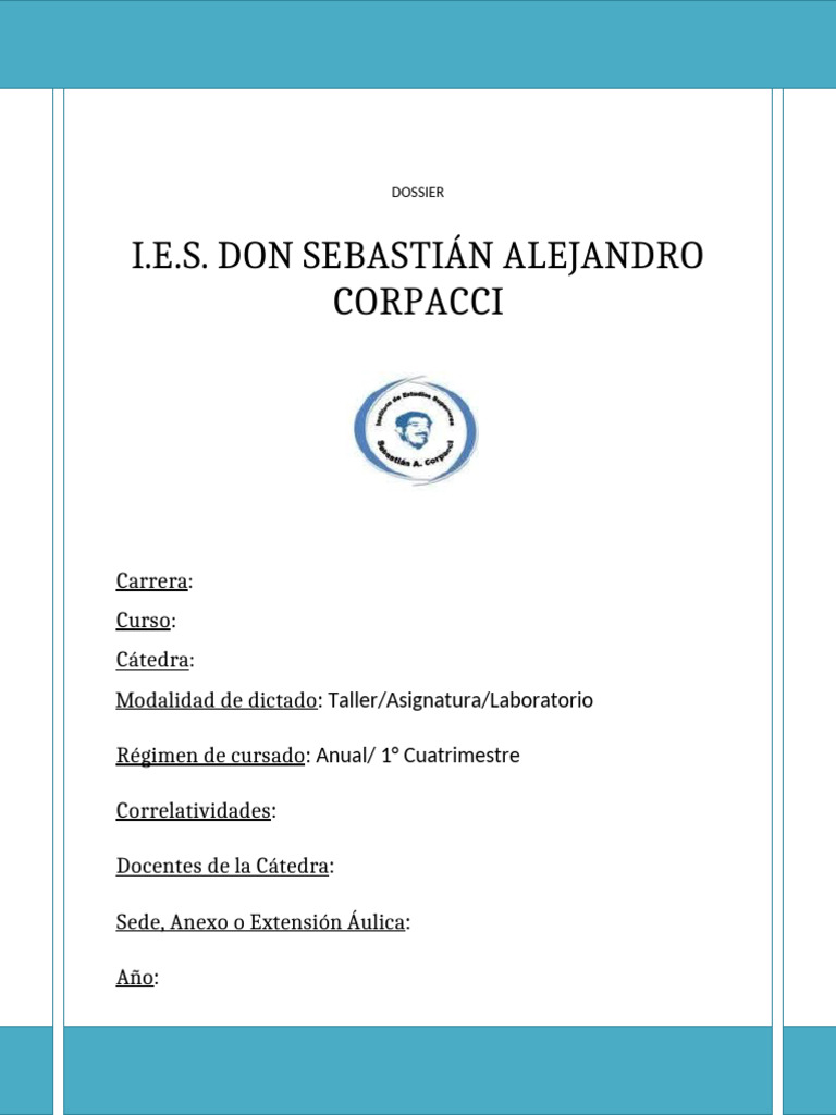 Modelo Dossier | PDF