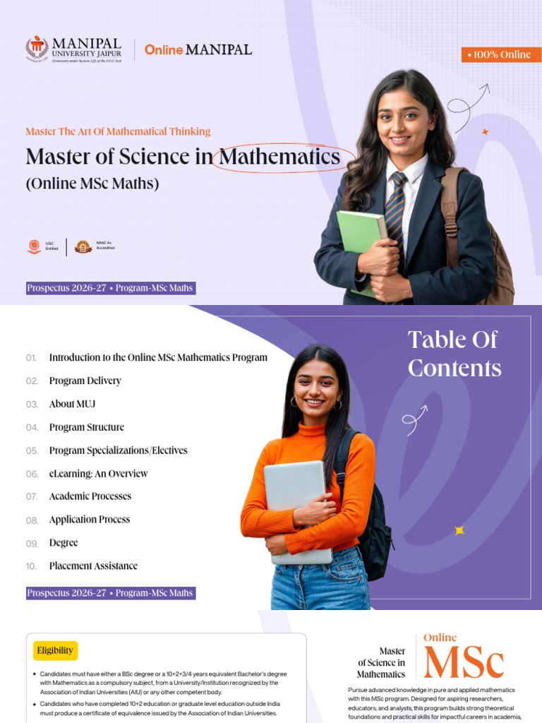 MUJ MSC Mathematics | PDF | Mathematical Analysis | Equations