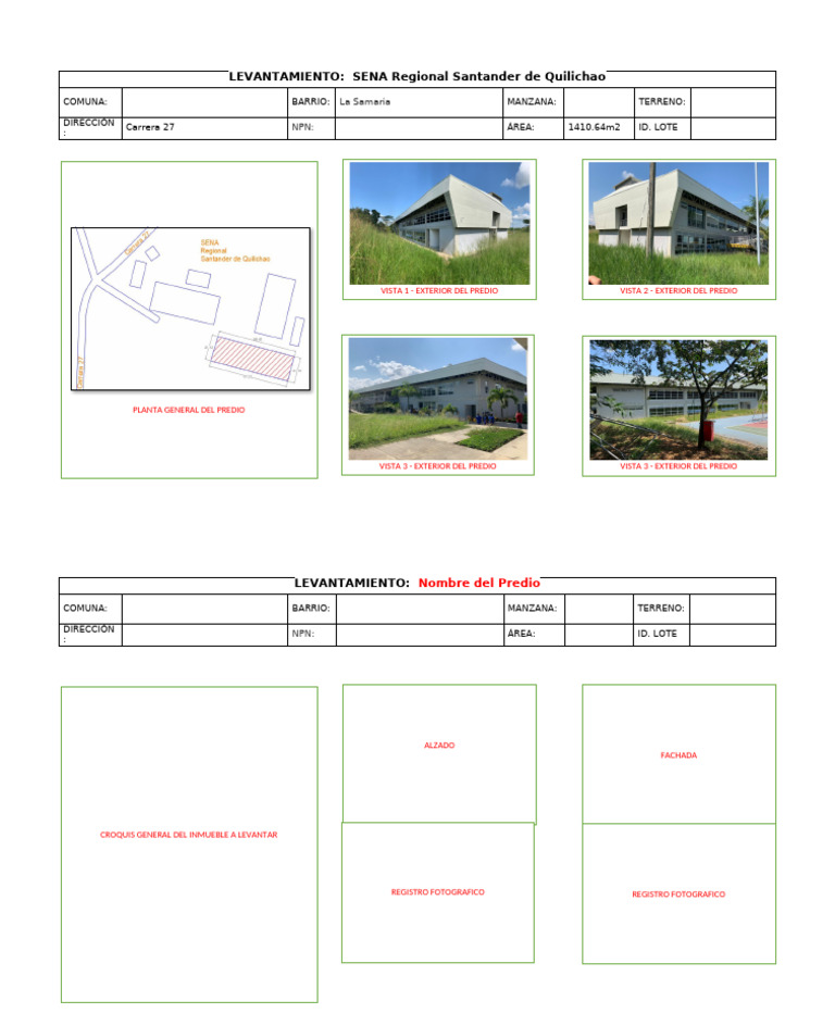 Ficha Levantamiento Arquitectonico | PDF