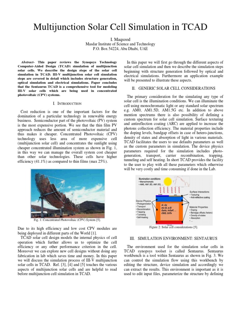 TCAD Simulation of Multijunction Solar Cells | PDF | Solar Cell ...
