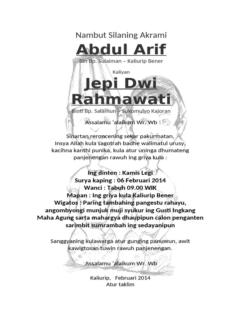 Nambut Silaning Akrami Yuyun (Serkiler) | PDF