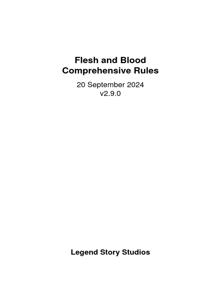 FaB Comprehensive Rules v2 9 0 Access | PDF