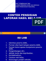 Contoh Pengisian LHBPD-2008