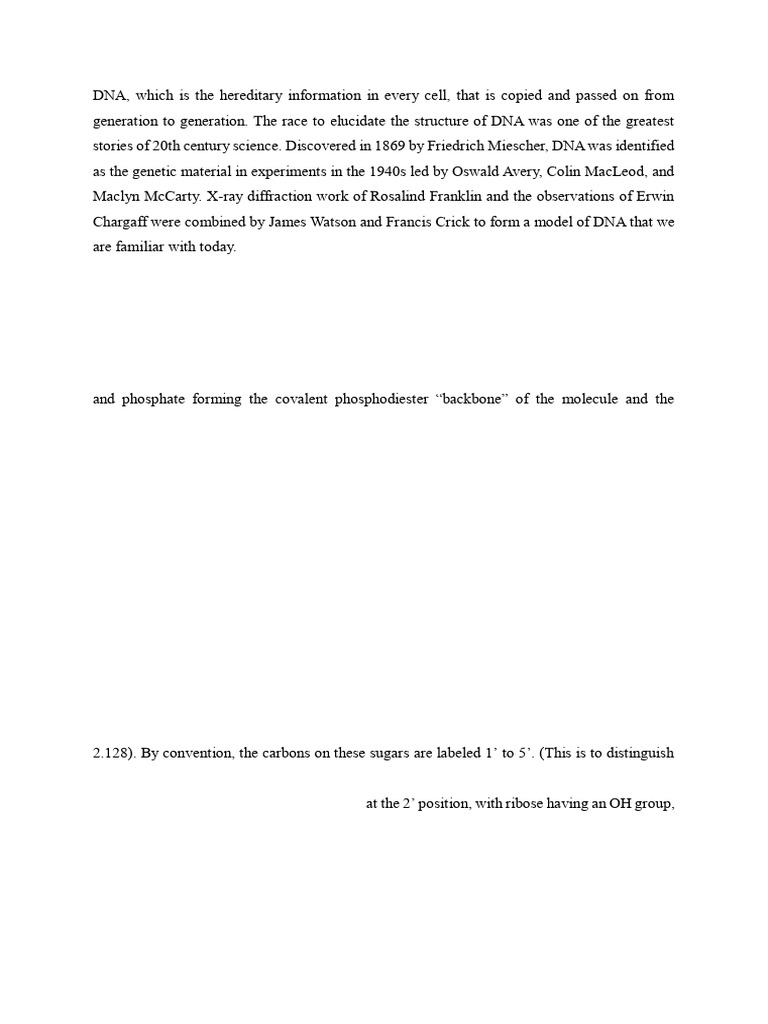 LECTURE 01 DNA and Its Forms | PDF | Nucleotides | Dna