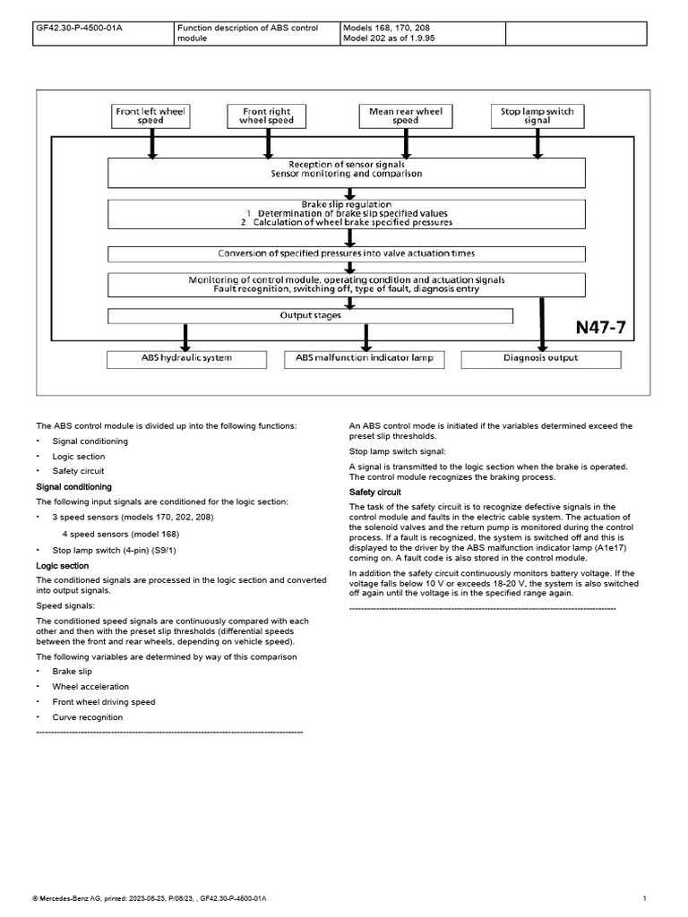 gf4230p450001a | PDF | Anti Lock Braking System | Electrical Engineering