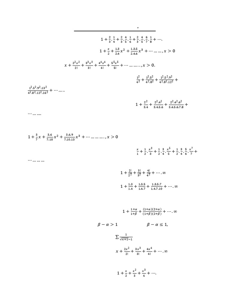 Revision Sheet-3 - (Raabe's Test) | PDF