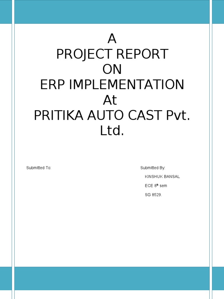 ERP Implementation Report for Ginni Filaments | PDF | Research Design ...