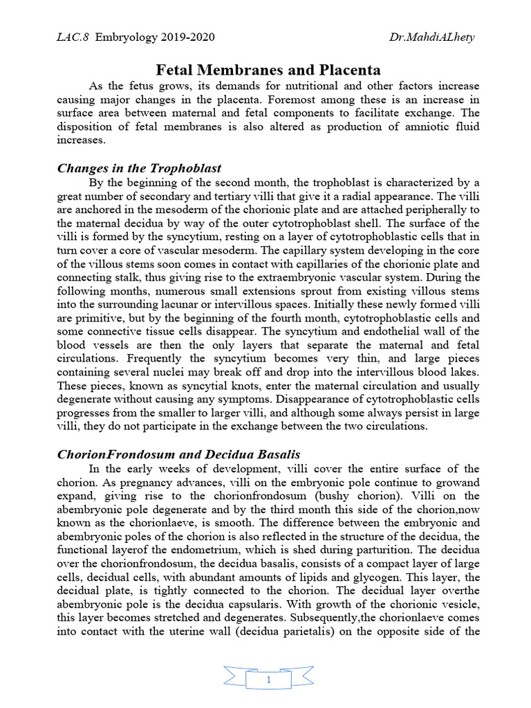 9. Fetal Membranes and Placenta | PDF | Placenta | Twin