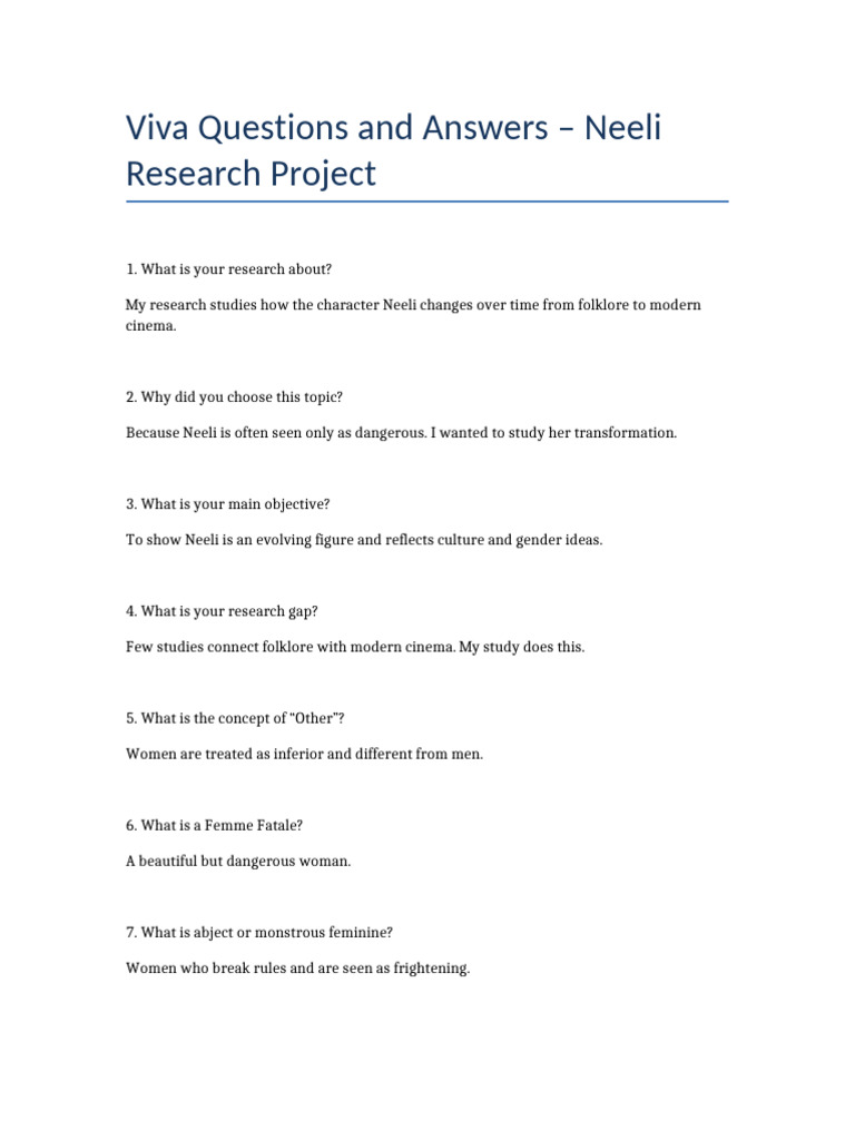 Neeli Viva QA | PDF