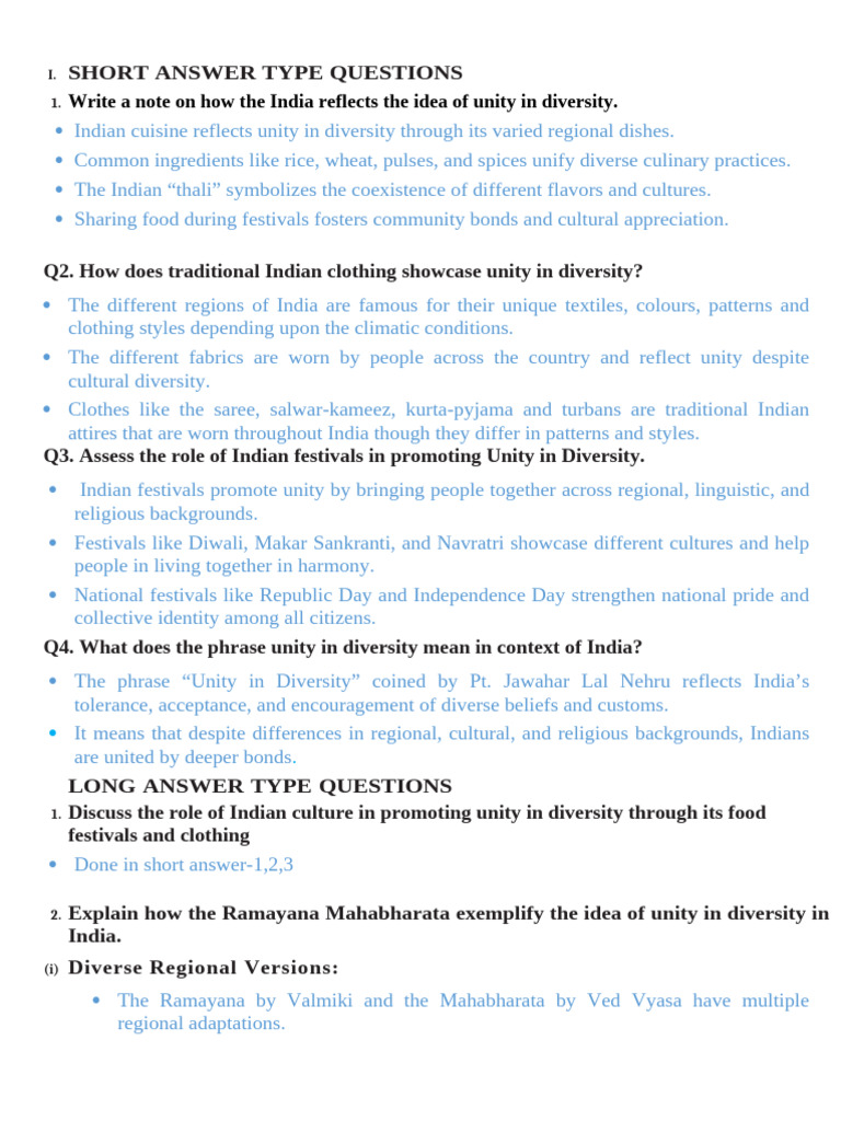 Ch-8 Unity in Diversity Textbook Answers | PDF | Ramayana