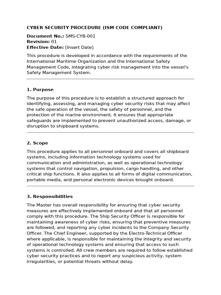 Cyber Security Procedure | PDF | Computer Security | Security