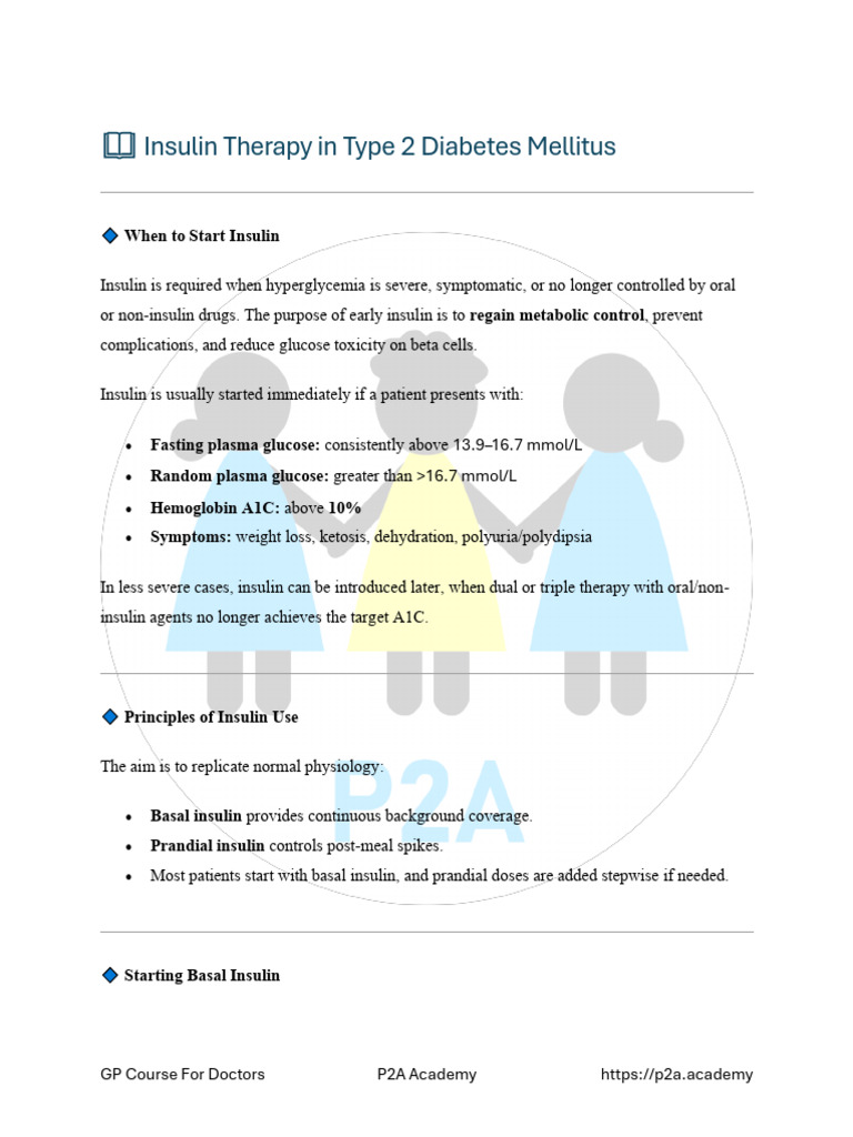 Insulin Therapy in Type 2 Diabetes Mellitus | PDF | Diabetes ...
