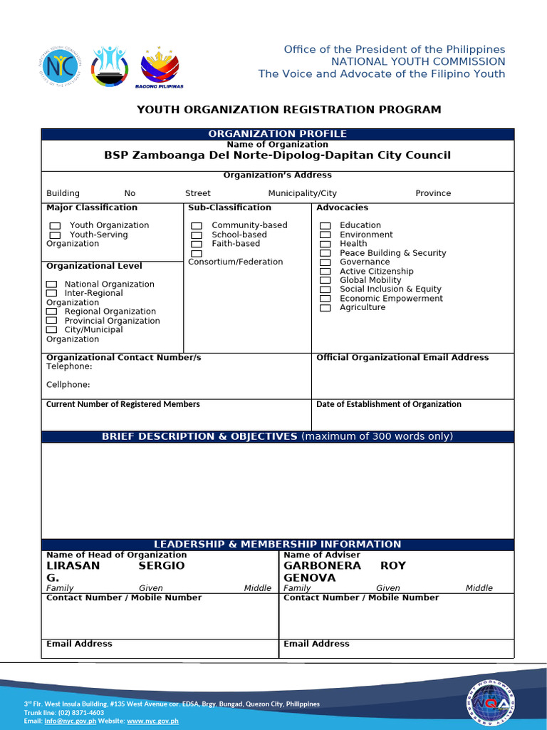 2026 YORP Registration Form | PDF | Government | Justice