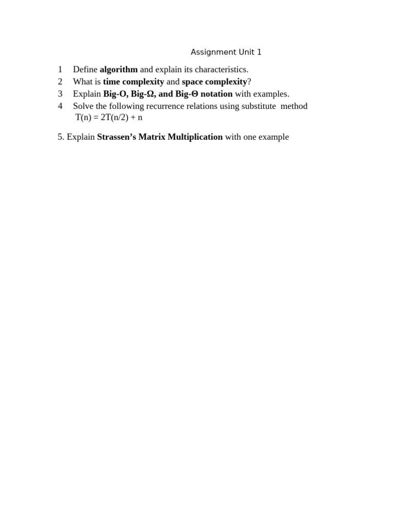 Assignment Unit 1 | PDF