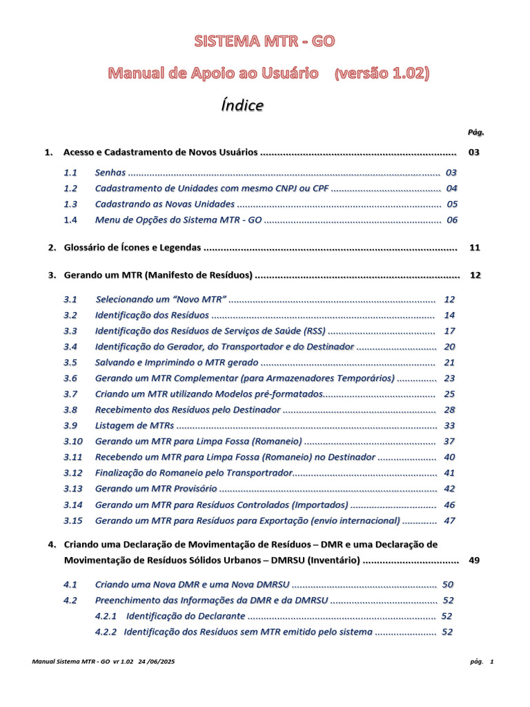 Manual MTR SEMAD GO Vr 1_02 Red 24_jun_2025 (1) | PDF | Desperdício