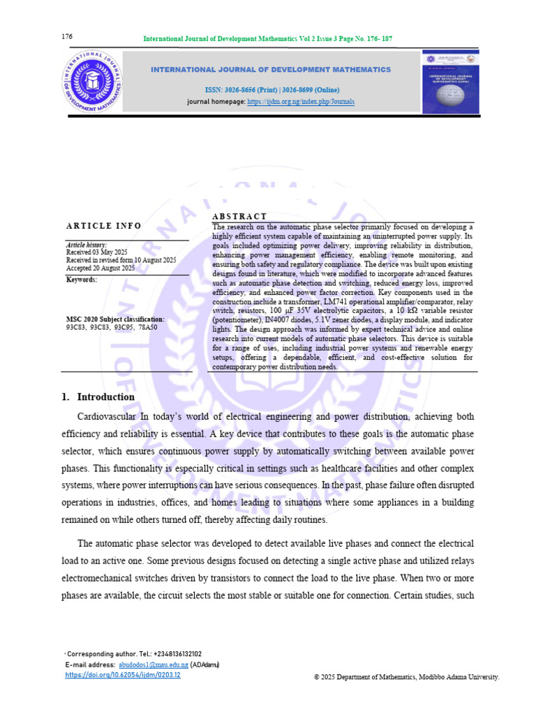 Construction of Automatic Phase Selector For The G | PDF | Rectifier ...