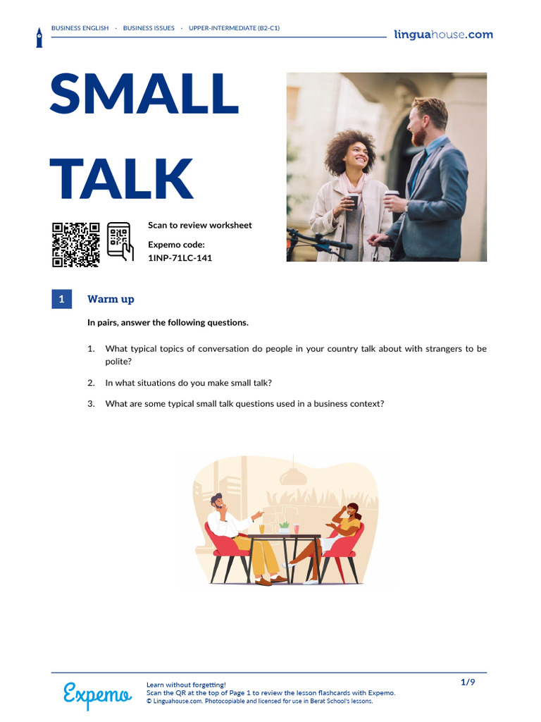 Small Talk British English Student | PDF | Extraversion And ...