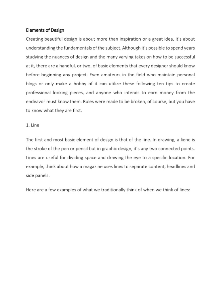 Elements & Principles of Design | PDF | Composition (Visual Arts) | Shape