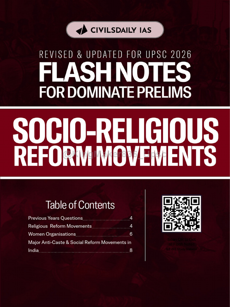 Flash Notes_Socio-religious Reform Movements (2) | PDF | Swami Vivekananda