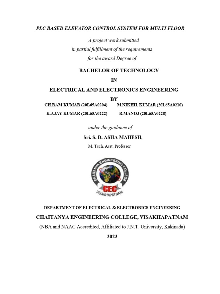 Elevator System 2026 | PDF | Programmable Logic Controller | Elevator