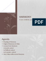Harmony - From Chinese Perspective