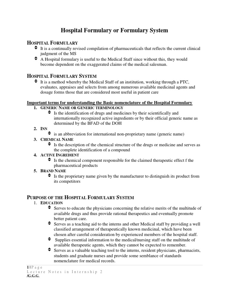 Chapter 5 Hospital Formulary Pharmaceutical Drug Medical Prescription