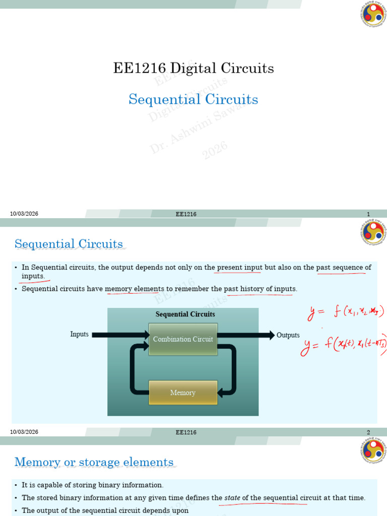 Lec19 Sequential Circuits | PDF | Feedback | Electronic Circuits