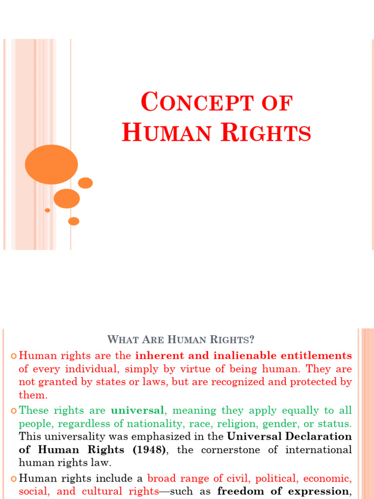 Concept of Human Rights | PDF | Human Rights | Rights