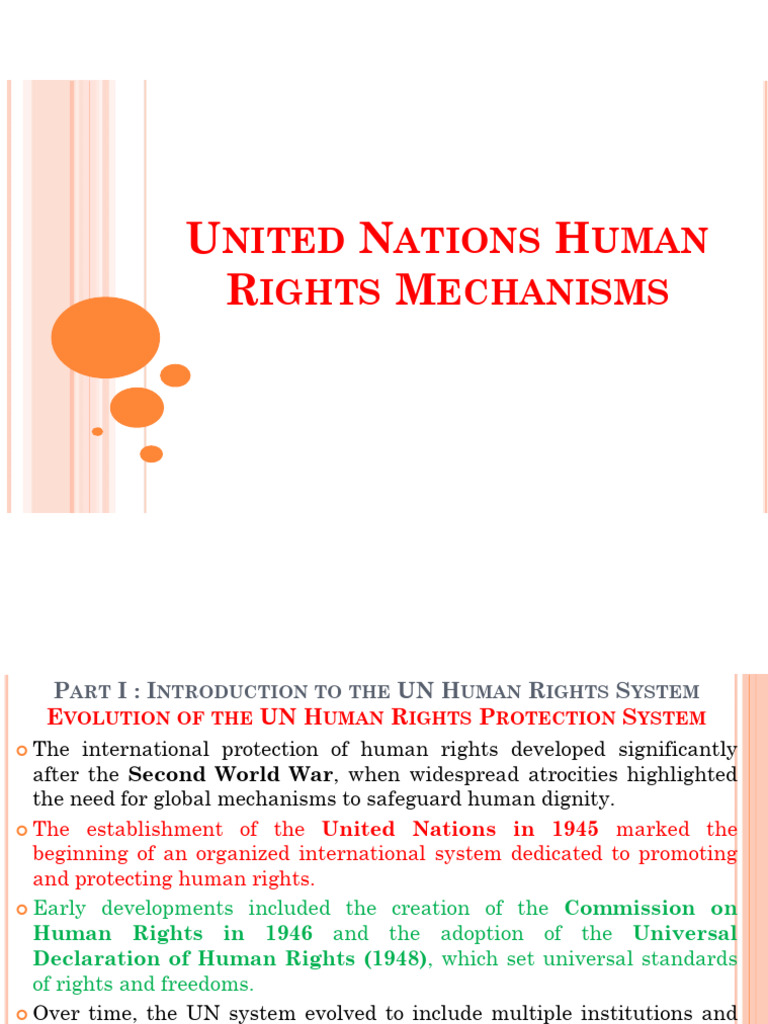 United Nations Human Rights Mechanisms | PDF | Human Rights | United ...