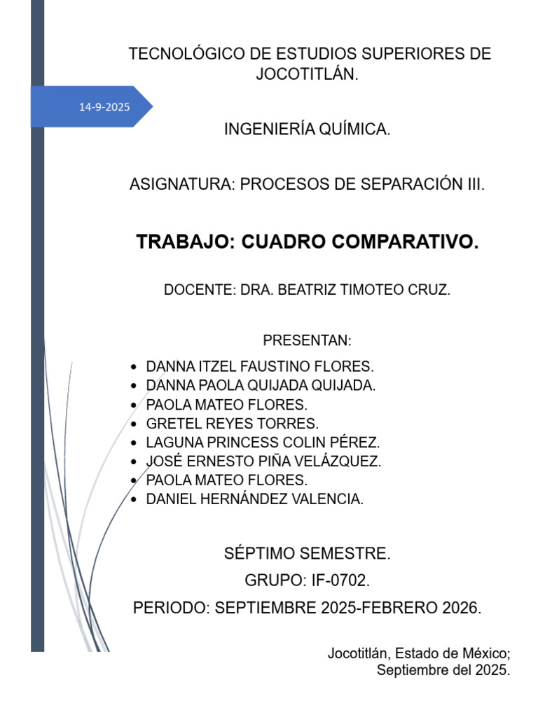 Cuadro Comparativo | PDF | Destilación | Vapor