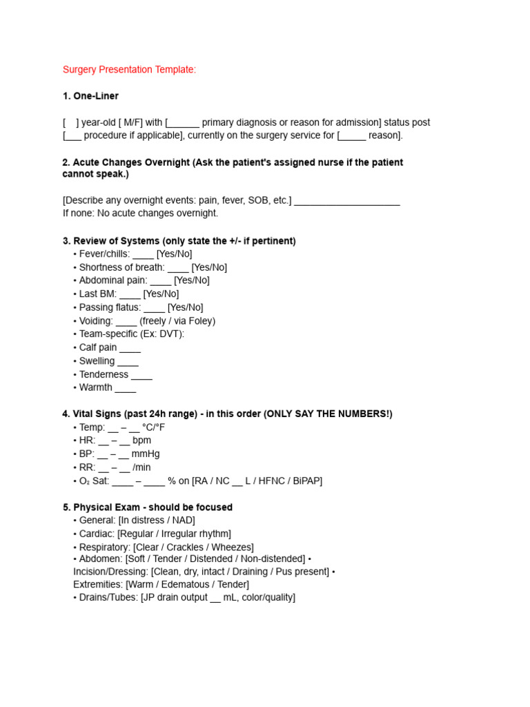 Surgery Presentation Template | PDF