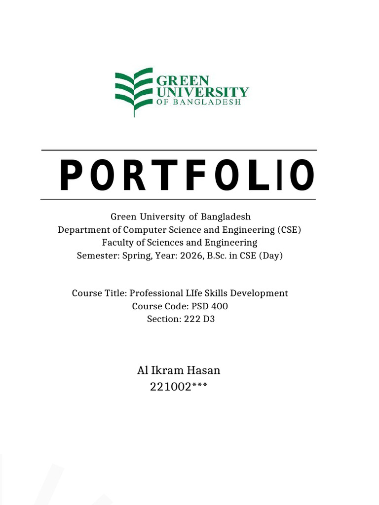 Black and White Simple Portfolio Cover Page 2 | PDF