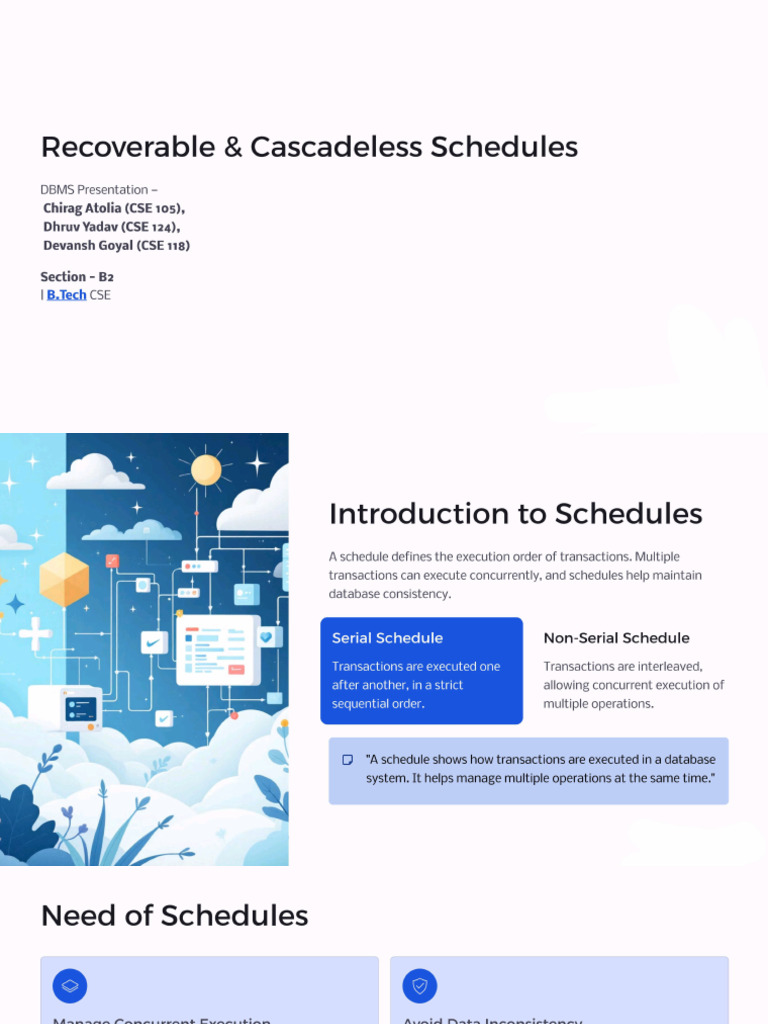 Recoverable-and-Cascadeless-Schedules | PDF