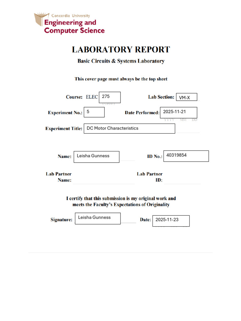 ELEC 275 Lab 5 | PDF