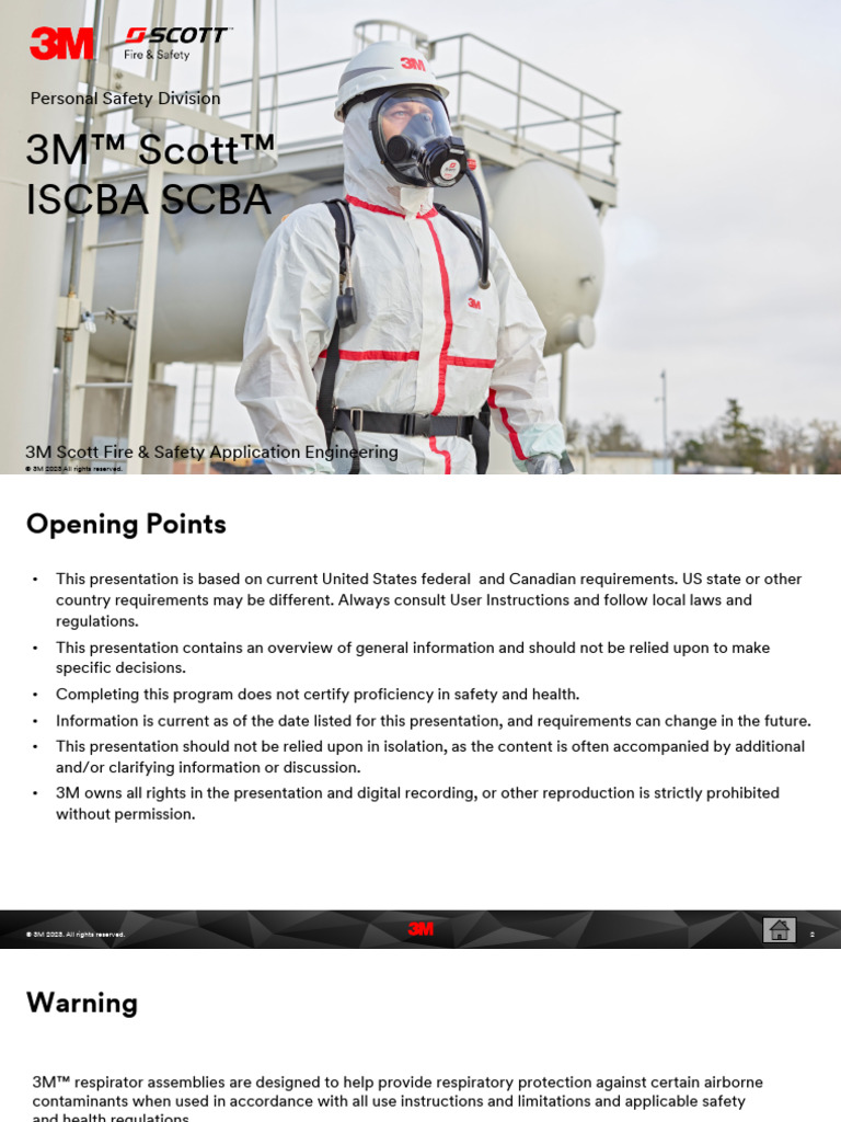 Psd Scba Iscba Orientation Training | PDF | Bleach | Valve