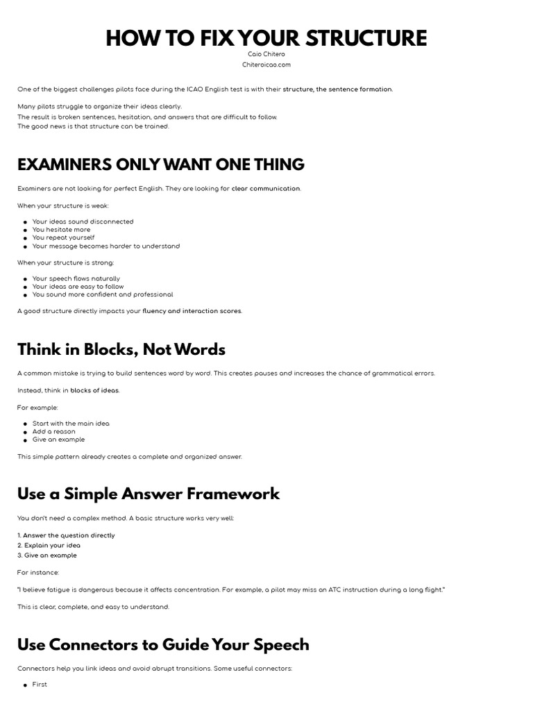 How to Fix Your Structure | PDF | Word | Fluency