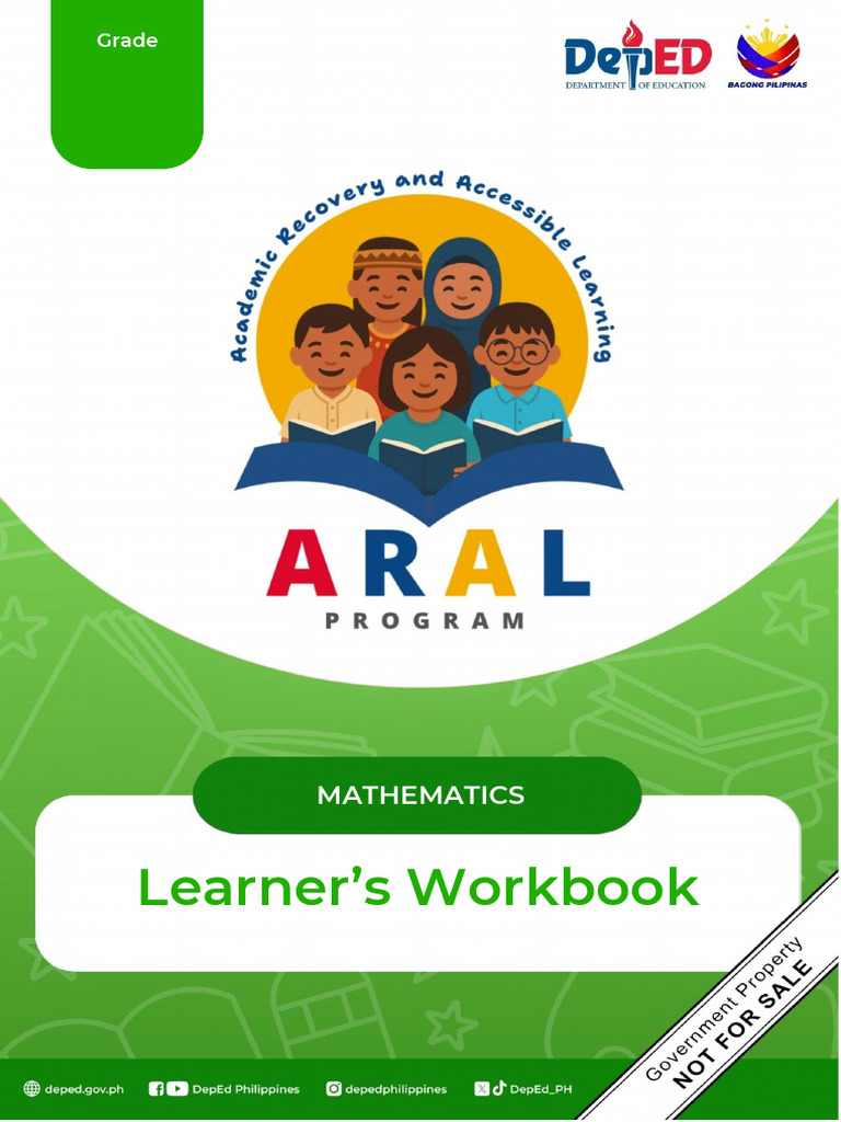 RTP - ARAL-Math - WB - Gr1 (FOR REPRODUCTION) | PDF | Copyright ...