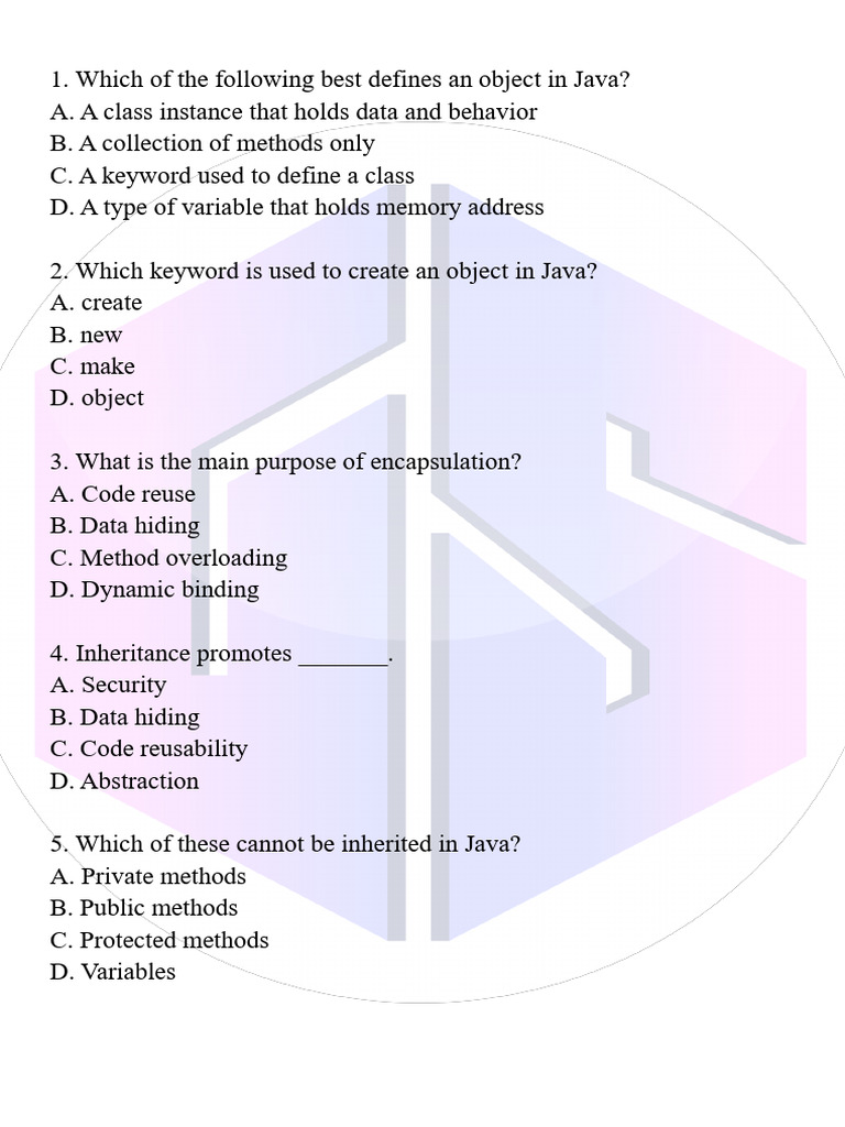 Practice Questions on Java (Part-2) | PDF | Method (Computer ...
