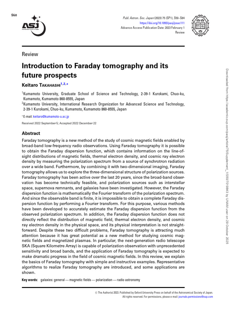 Takahashi-2023Introduction to Faraday Tomography | PDF | Polarization ...