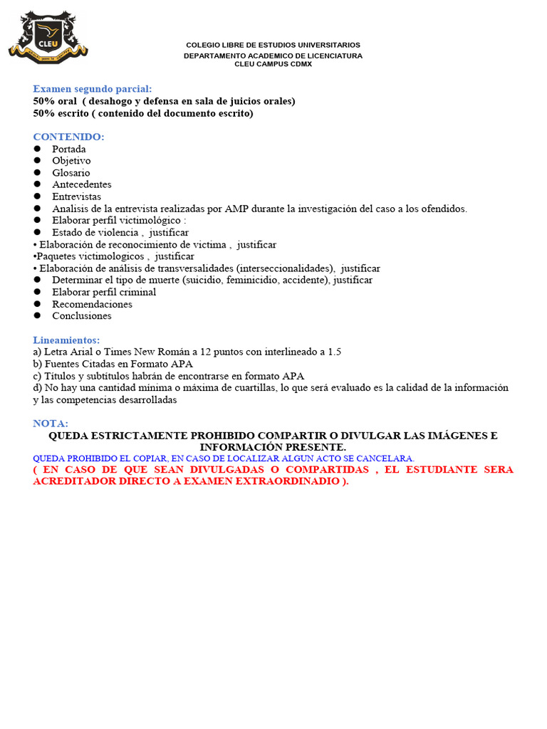 Examen Segundo Parcial 2026 | PDF