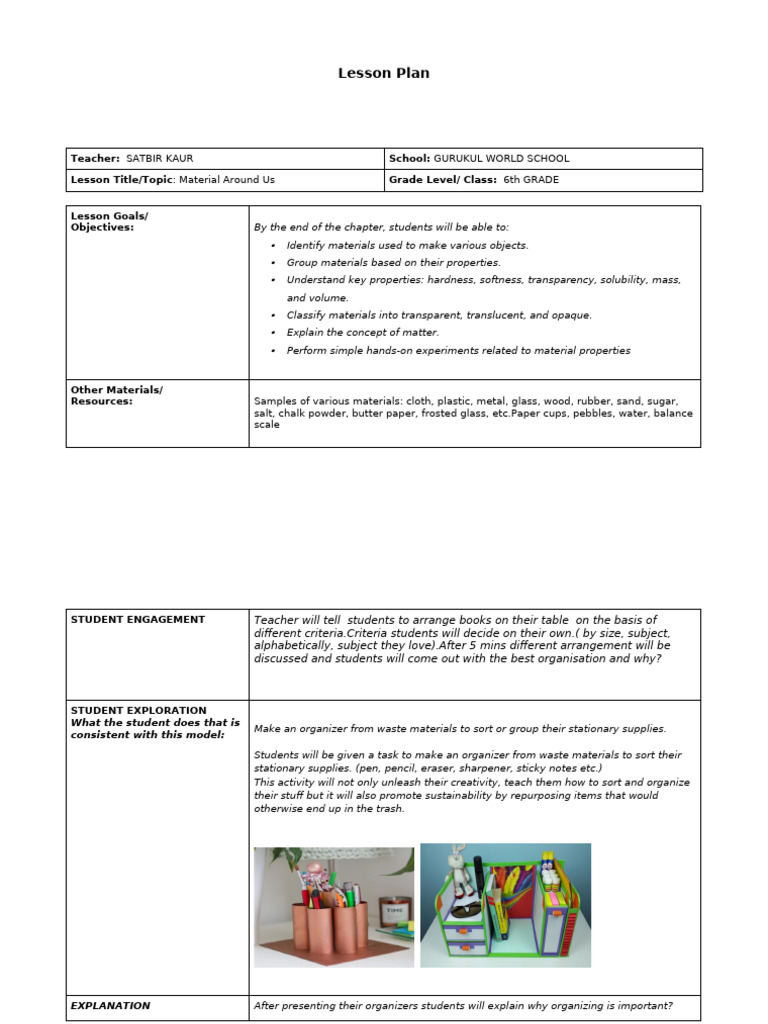 Class 6 Material Around Us | PDF