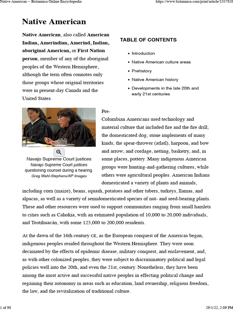 Native Americans | PDF | Indigenous Peoples Of The Pacific Northwest ...